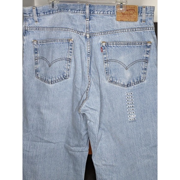 Levis 560 Comfort Fit Jeans Mens 42X30 Blue Light Wash 100% Cotton Denim READ - Picture 7 of 10